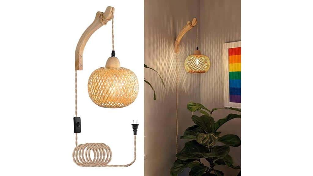 bamboo lantern wall sconces