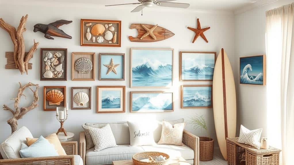 beach inspired wall decor ideas