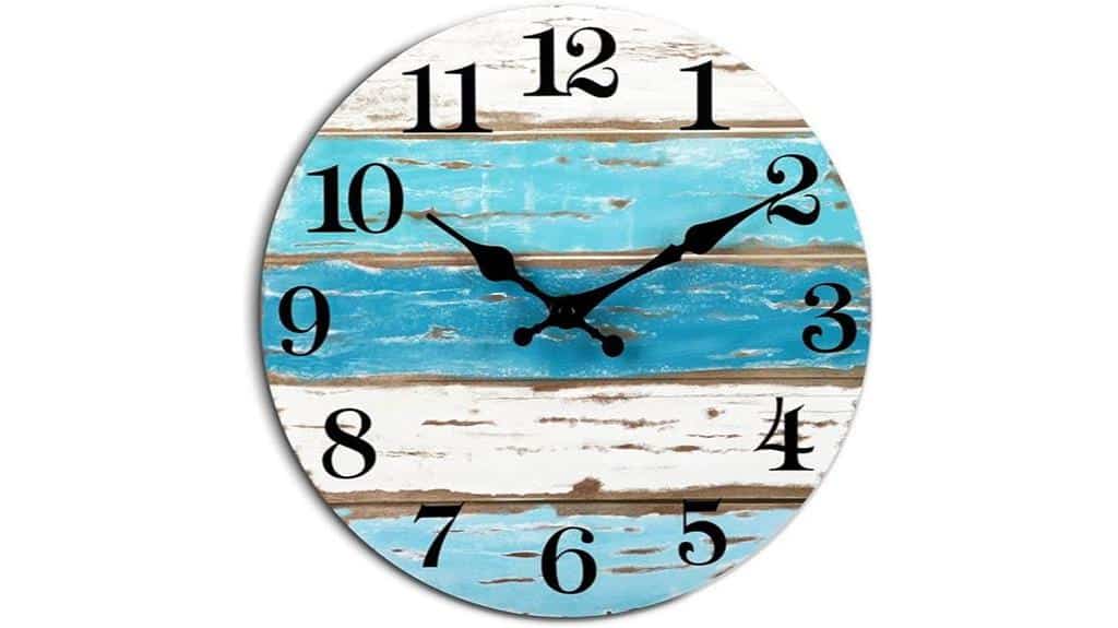 beach themed silent wall clock