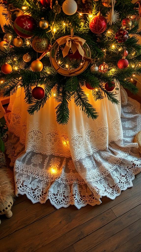 beautiful holiday tree skirts