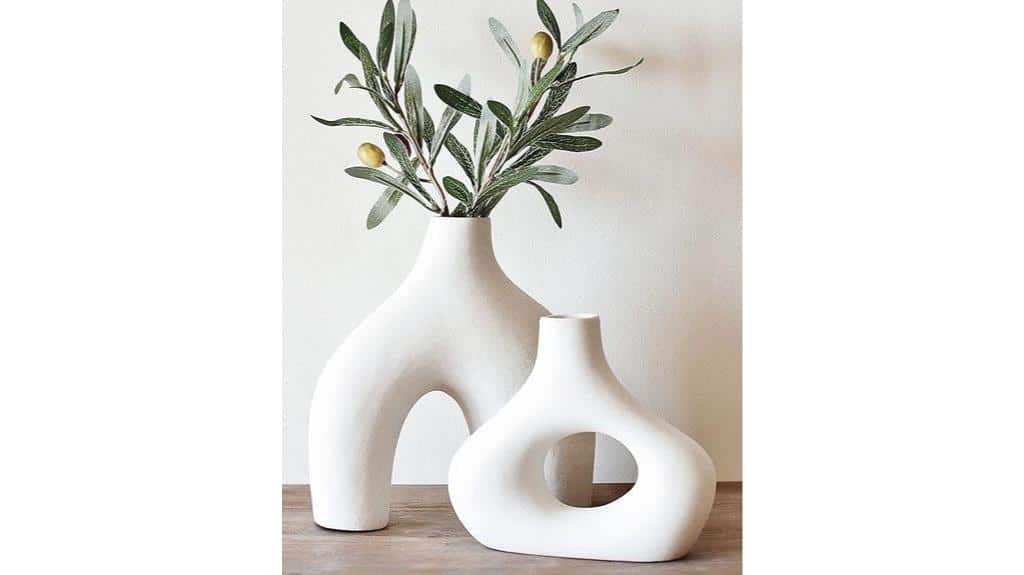 ceramic hollow donut vases