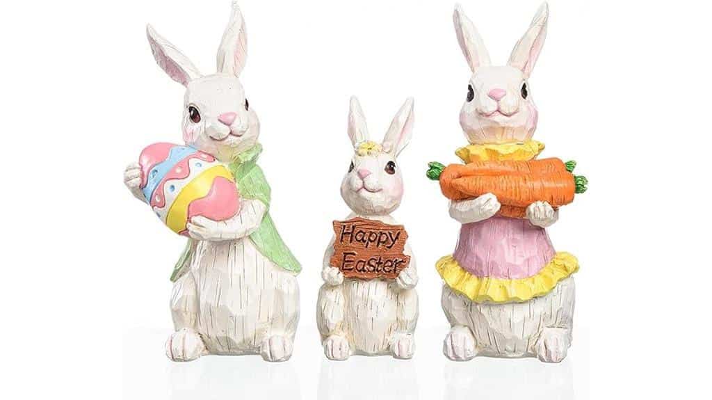 easter bunny gnome figurines