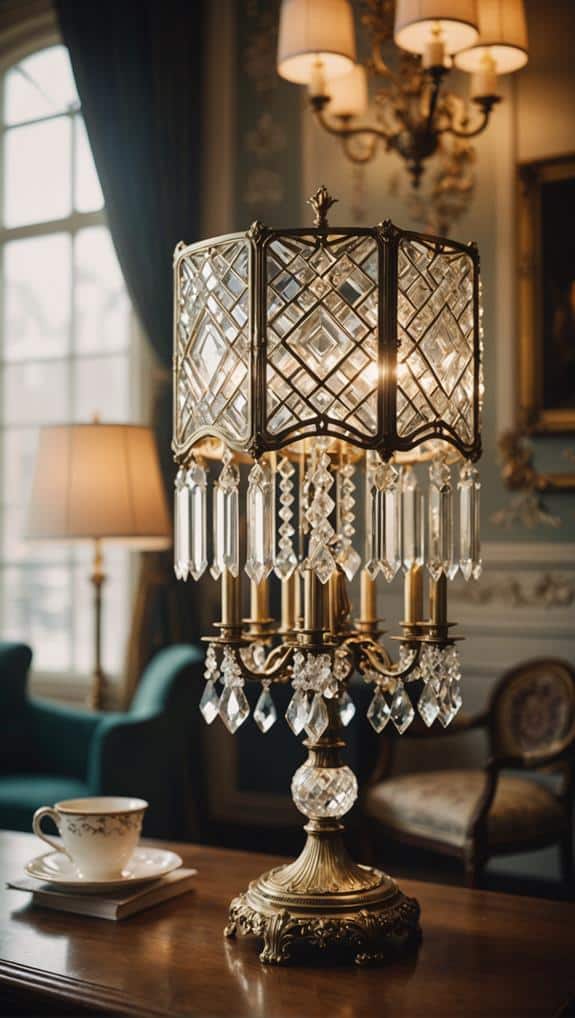 elegant french crystal lamp