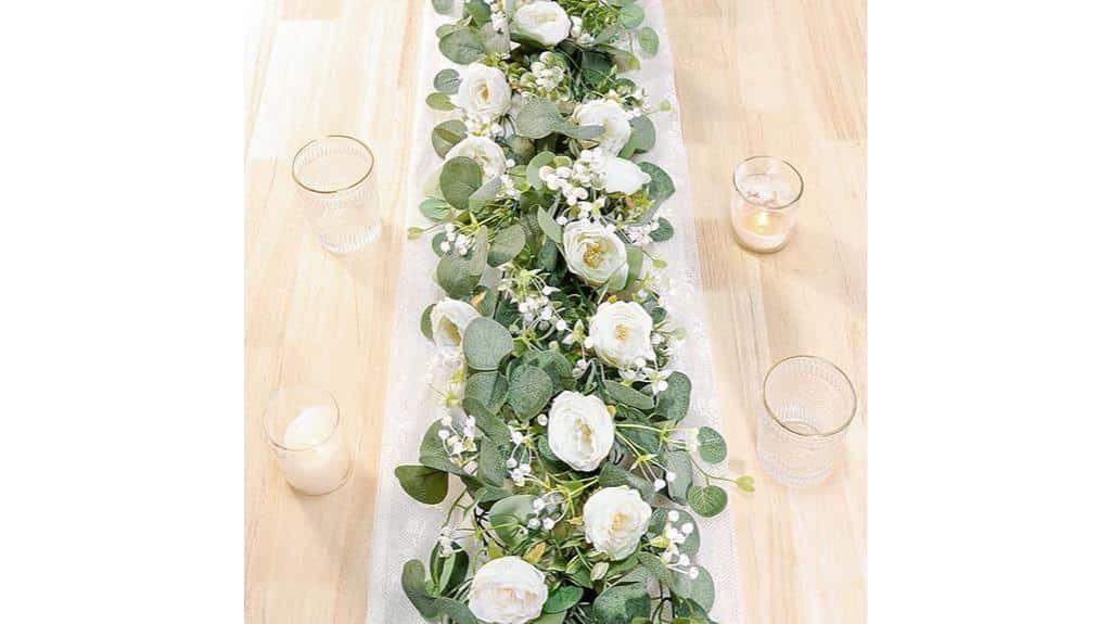 eucalyptus rose flower garland