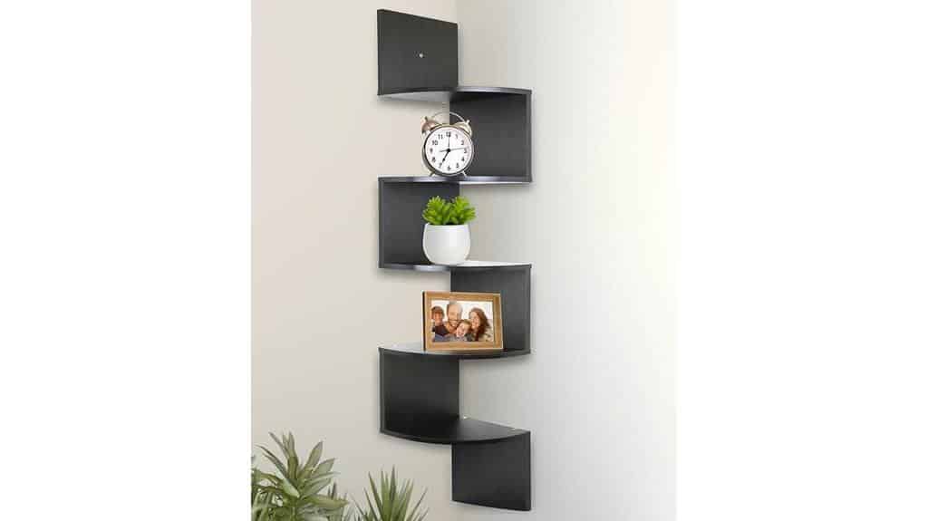 floating corner shelf unit