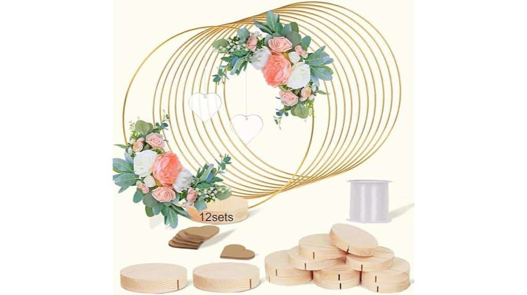 floral hoop table decorations