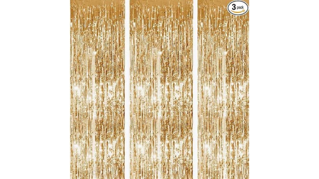 gold tinsel foil curtain