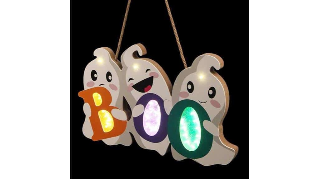 halloween door sign light