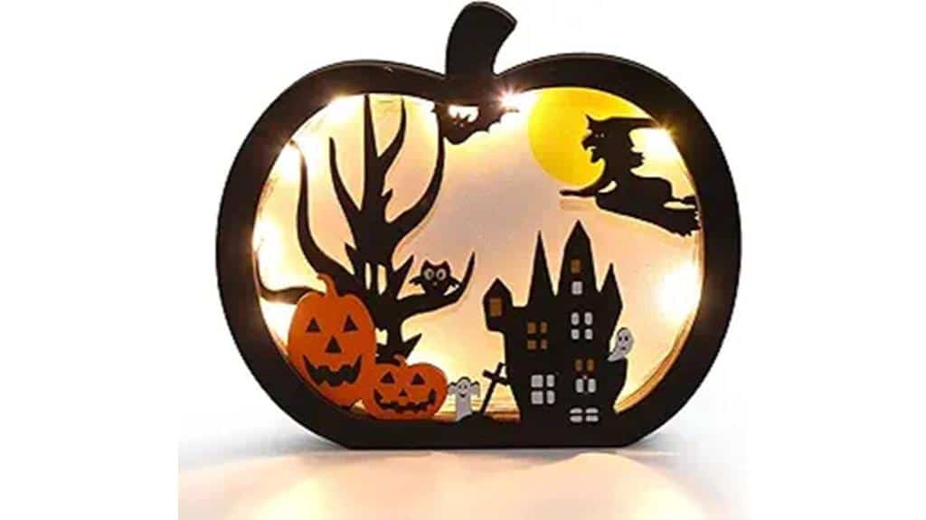 halloween wooden table decor