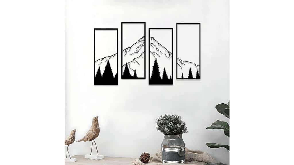 large metal mountain decor