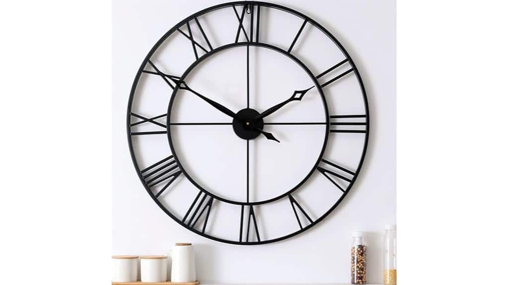 large modern metal clock