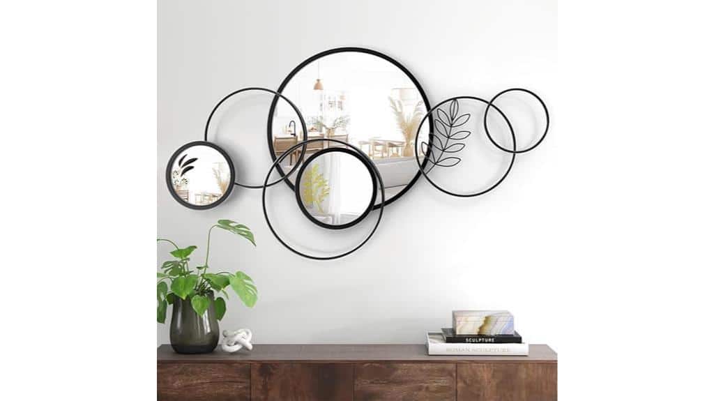 large round metal mirror