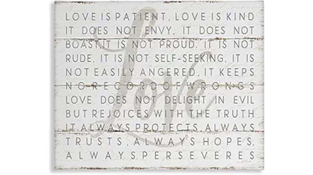 love is patient wall art