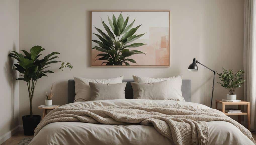 minimalist bedroom canvas art