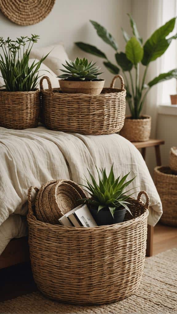 natural fiber basket styling