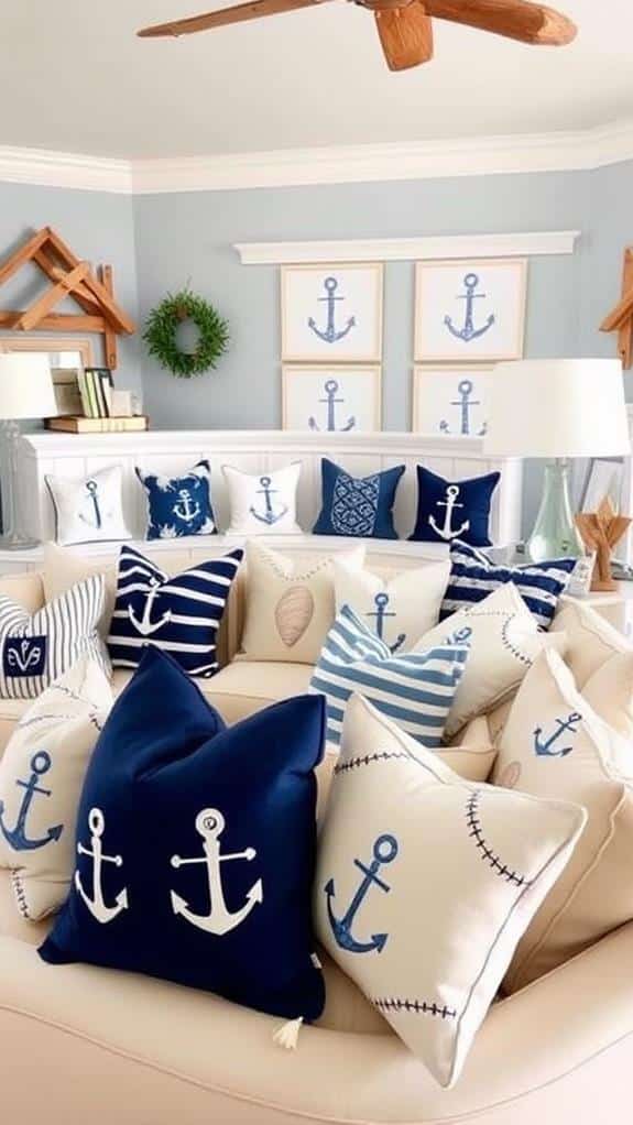 nautical themed decorative cushions