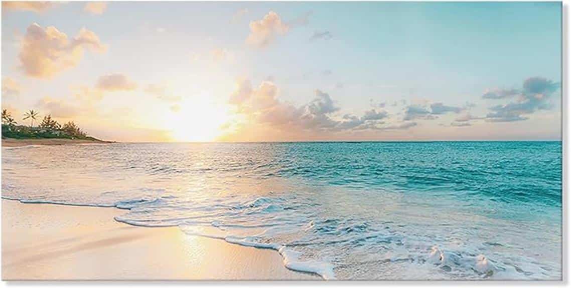 ocean sunset canvas art