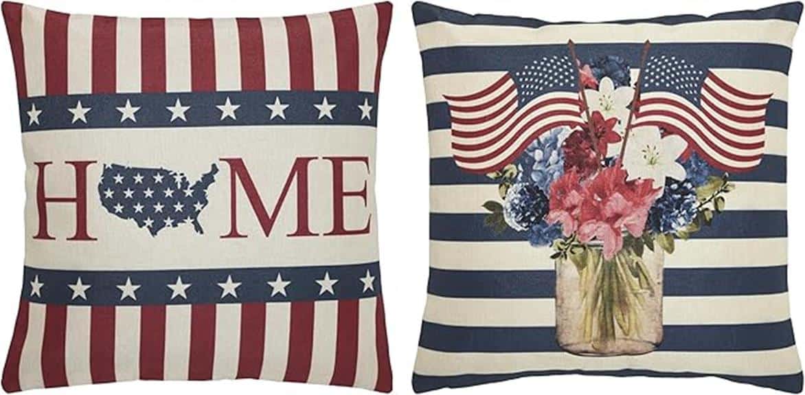 patriotic pillow covers set