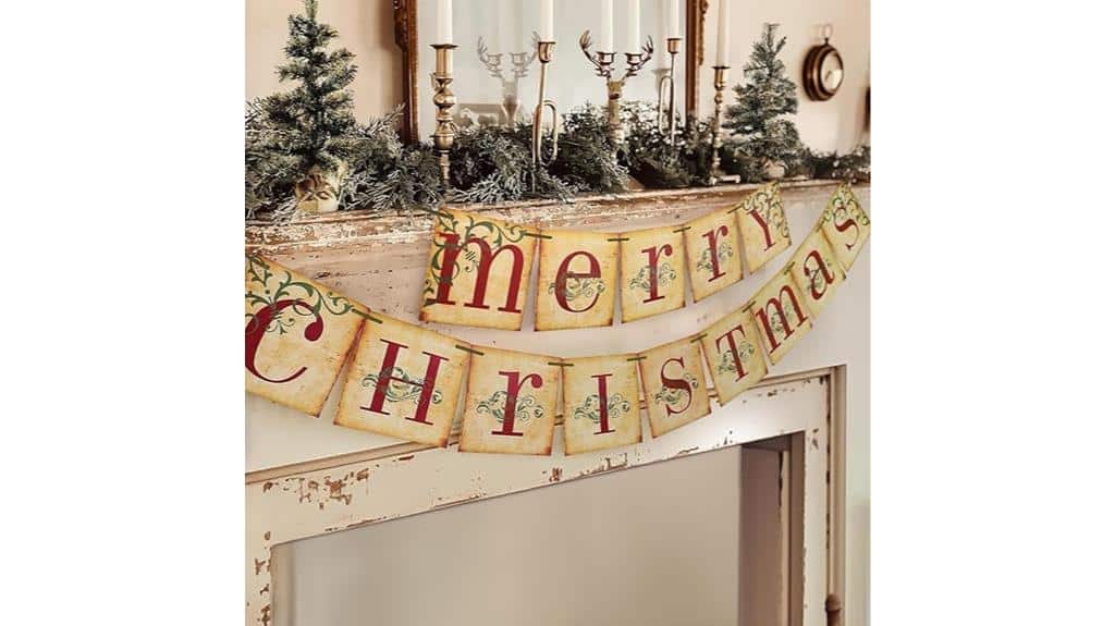 retro christmas banner decoration