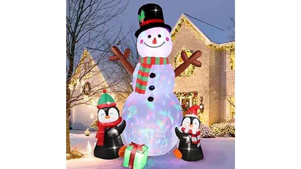 rotating led christmas inflatable