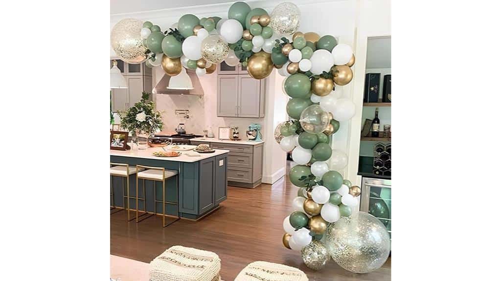 sage green balloon garland