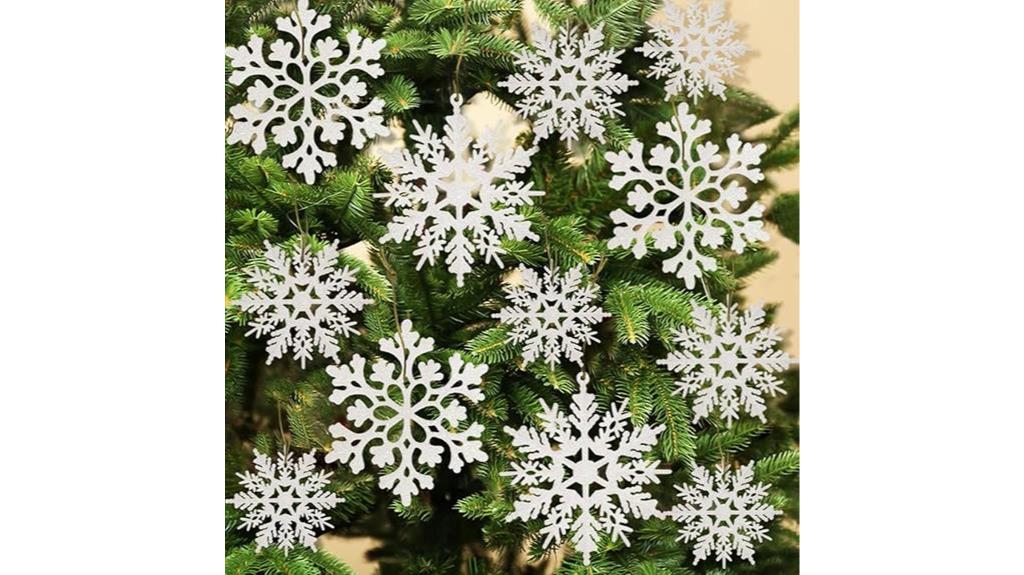 snowflake christmas tree decorations