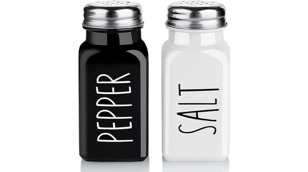 stainless steel salt pepper set