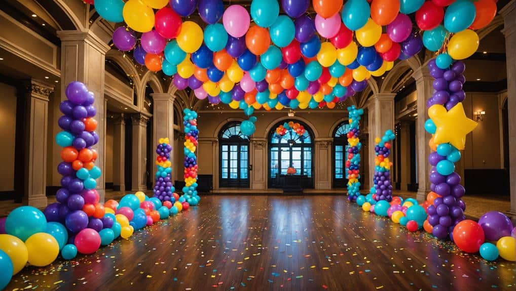 stunning birthday balloon decor