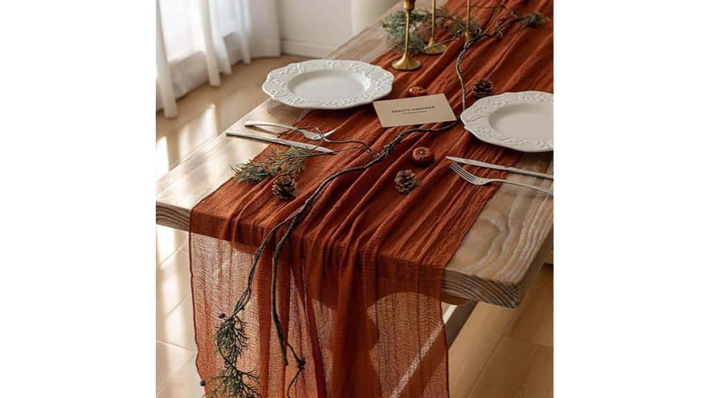 terracotta fall table runner