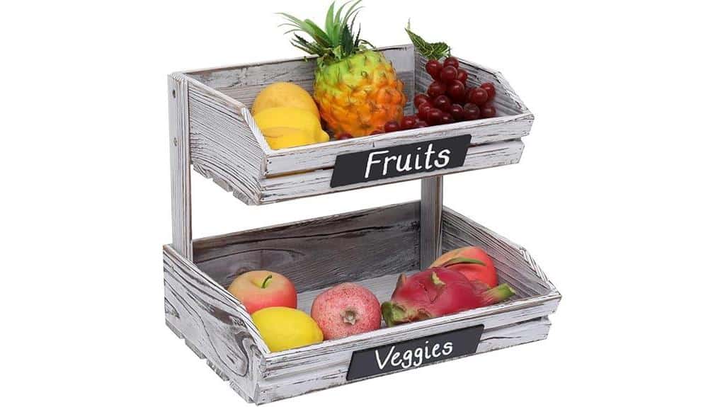 two tier fruit vegetable stand