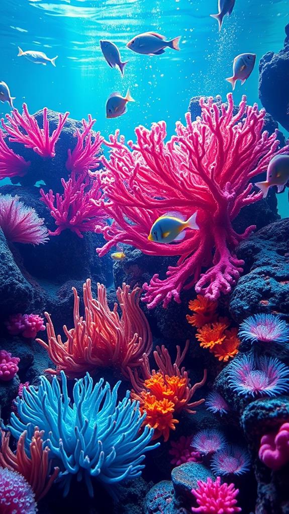 vibrant marine life display