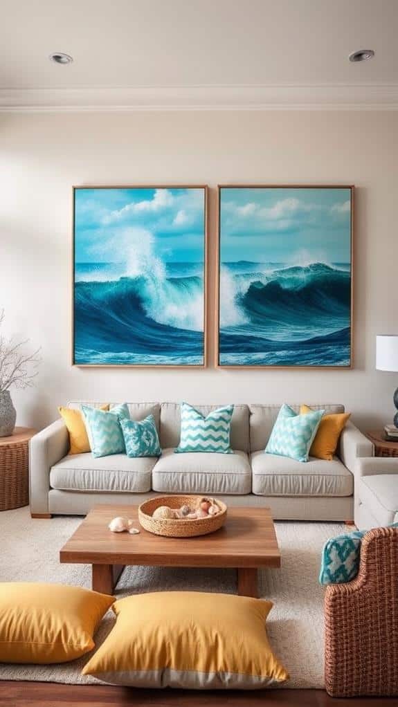 vibrant nautical artwork prints