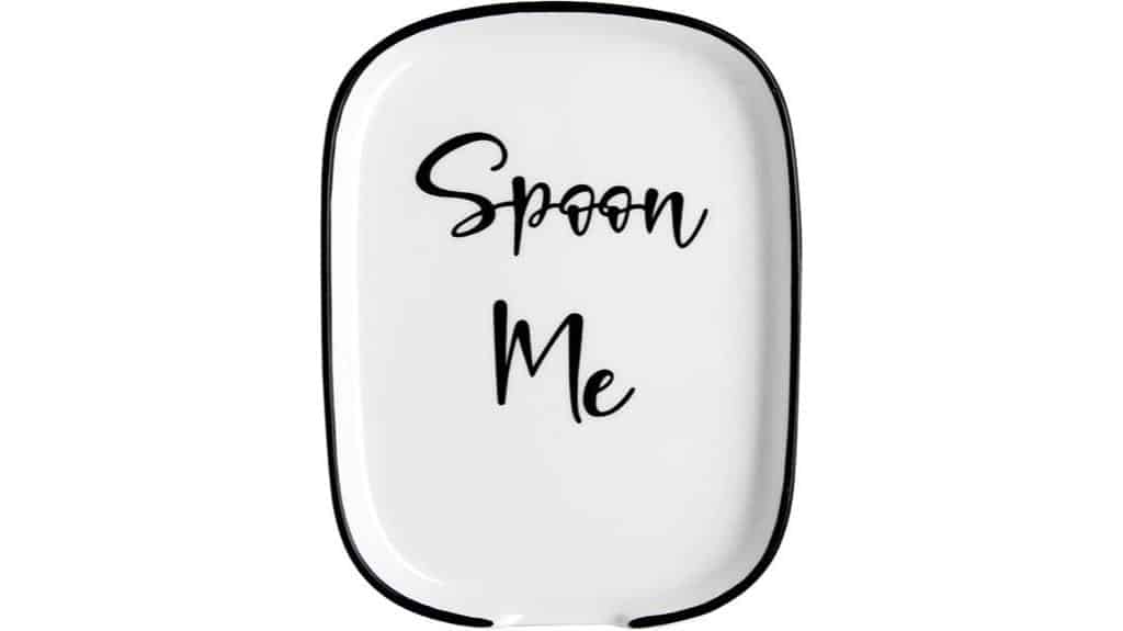 white ceramic spoon rest