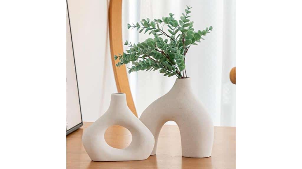 white matte donut vase