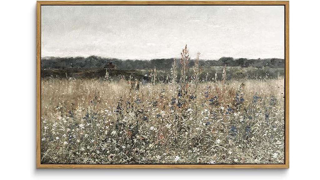 wildflower field canvas art