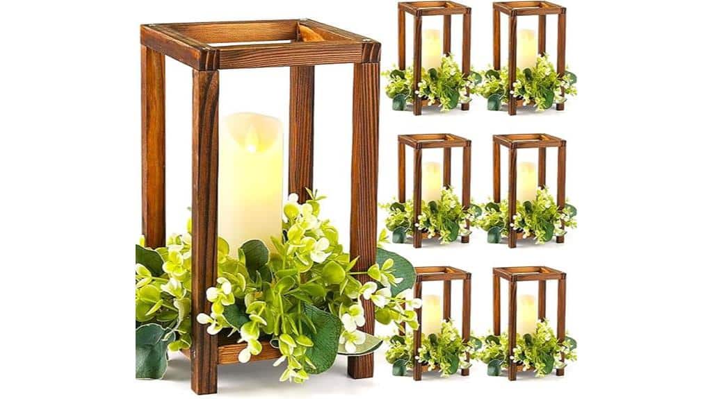 wooden wedding lantern candle holders