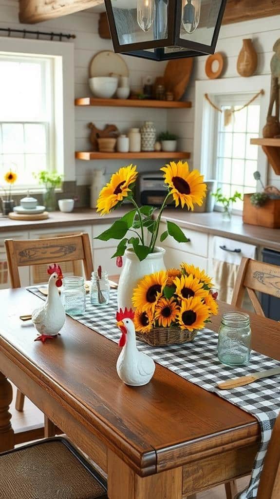 charming farmhouse chicken accents