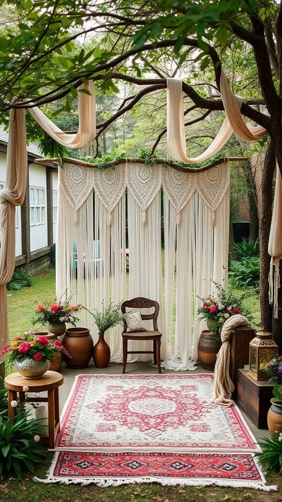 eclectic bohemian wedding decor