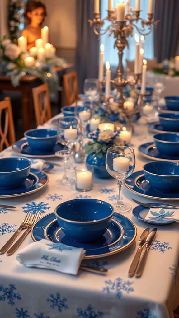 elegant cerulean table decor