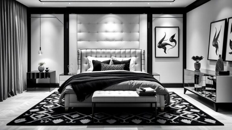 elegant monochrome bedroom aesthetics