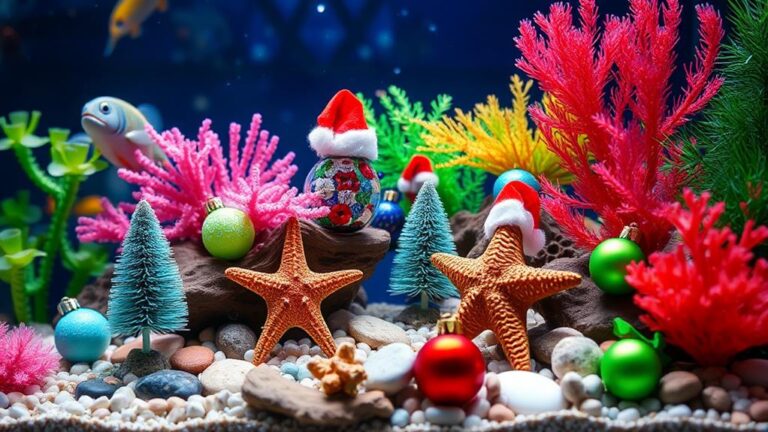 festive aquarium holiday decorations