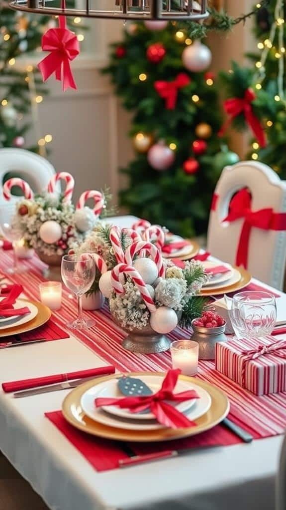 festive candy cane decor