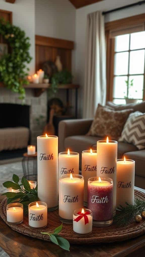 religious inspired decorative candles