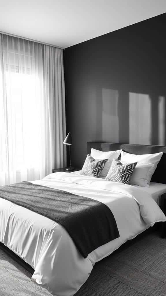 sleek simple bed linen