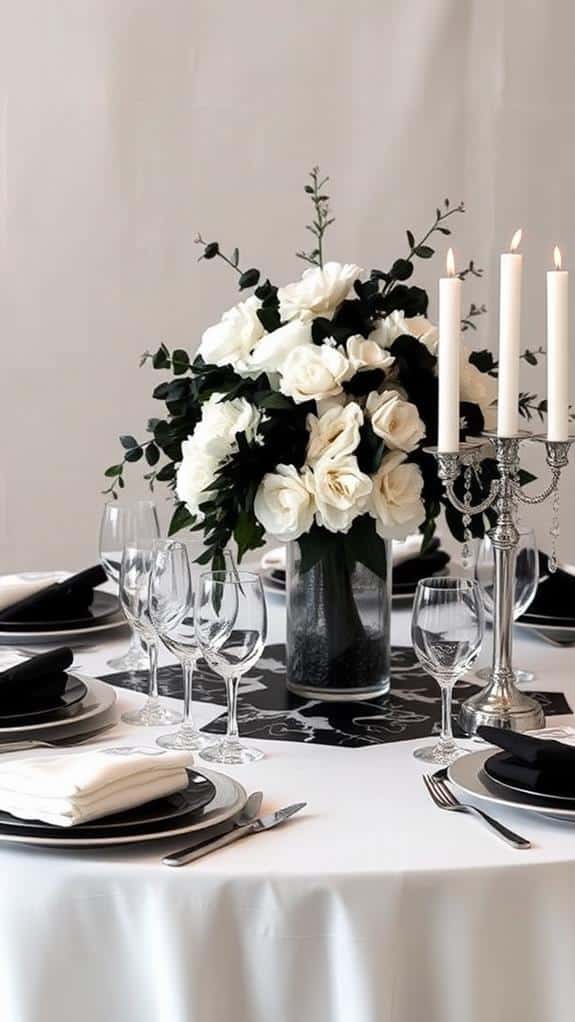 sophisticated dining table arrangements