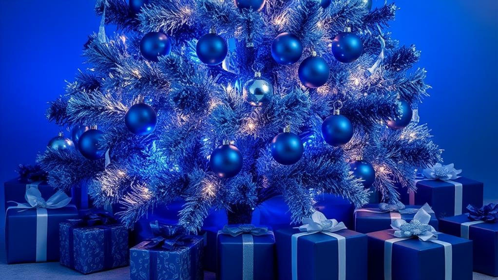 stunning blue christmas decor