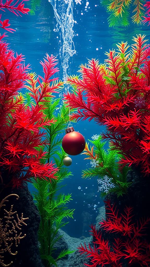 vibrant aquatic holiday flora