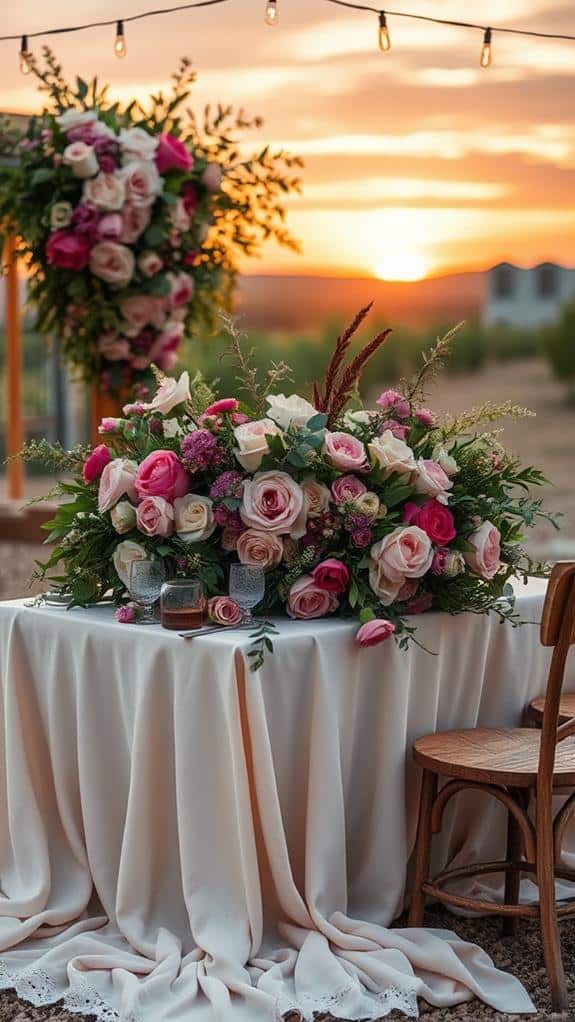 vibrant botanical centerpieces displayed