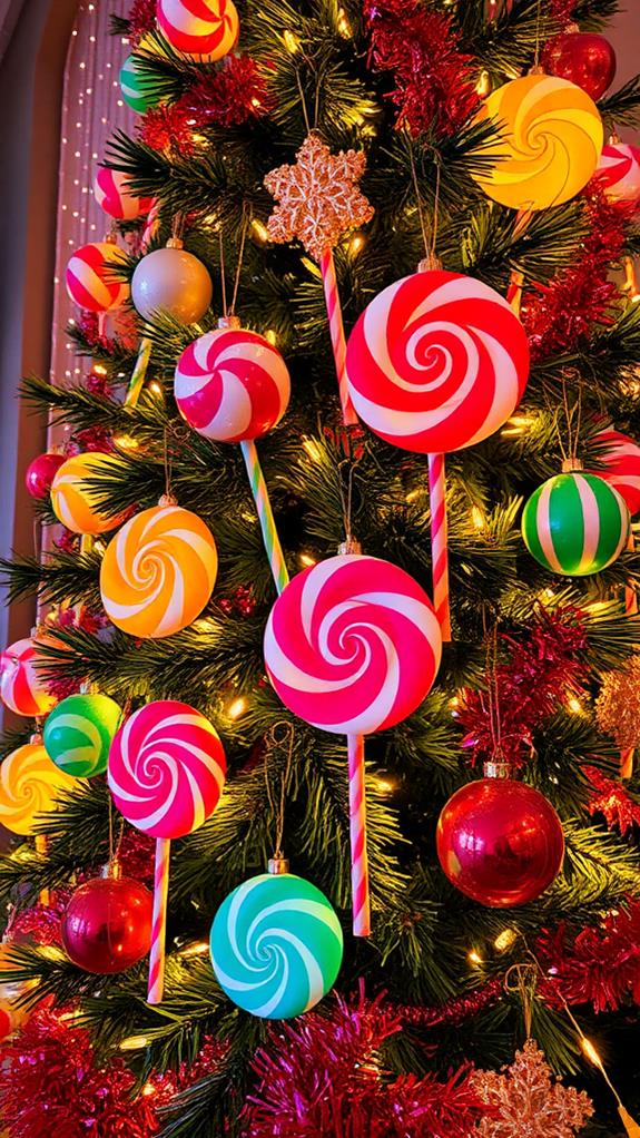 vibrant candy holiday decor