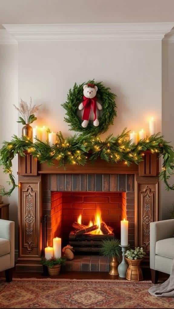 warm decorative hearth accents